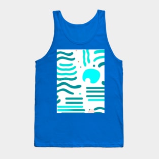 Oceanic wave pattern for ocean sea lovers -colorful design Tank Top